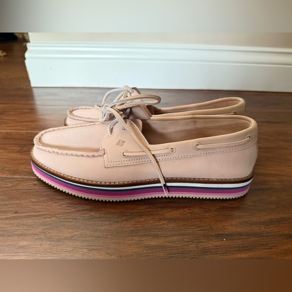 Sperry Pink Platform Boat Shoes-Size 9.5 - Picture 4 of 12
